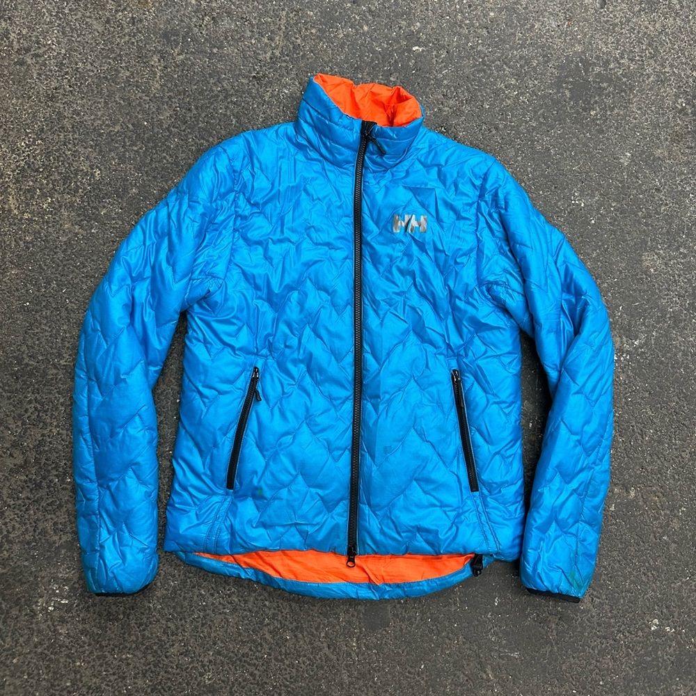 Helly Hansen Puffer Coat Softshell Blue Mens Smal… - image 1